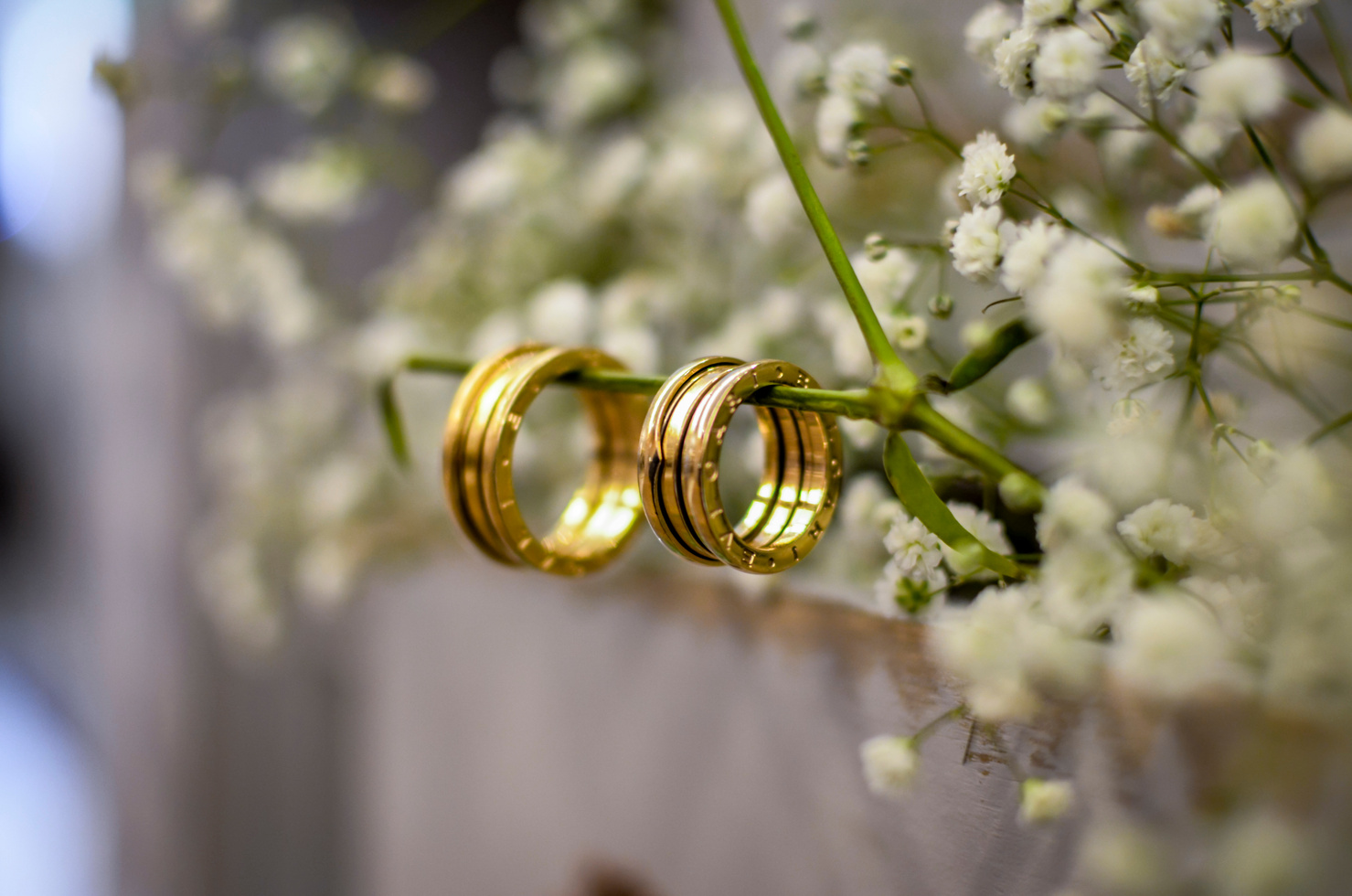 Close-Up Photo of Gold Wedding Rings